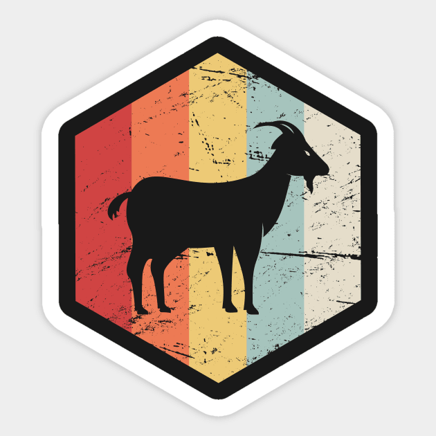 Retro 70s Goat Sticker by MeatMan